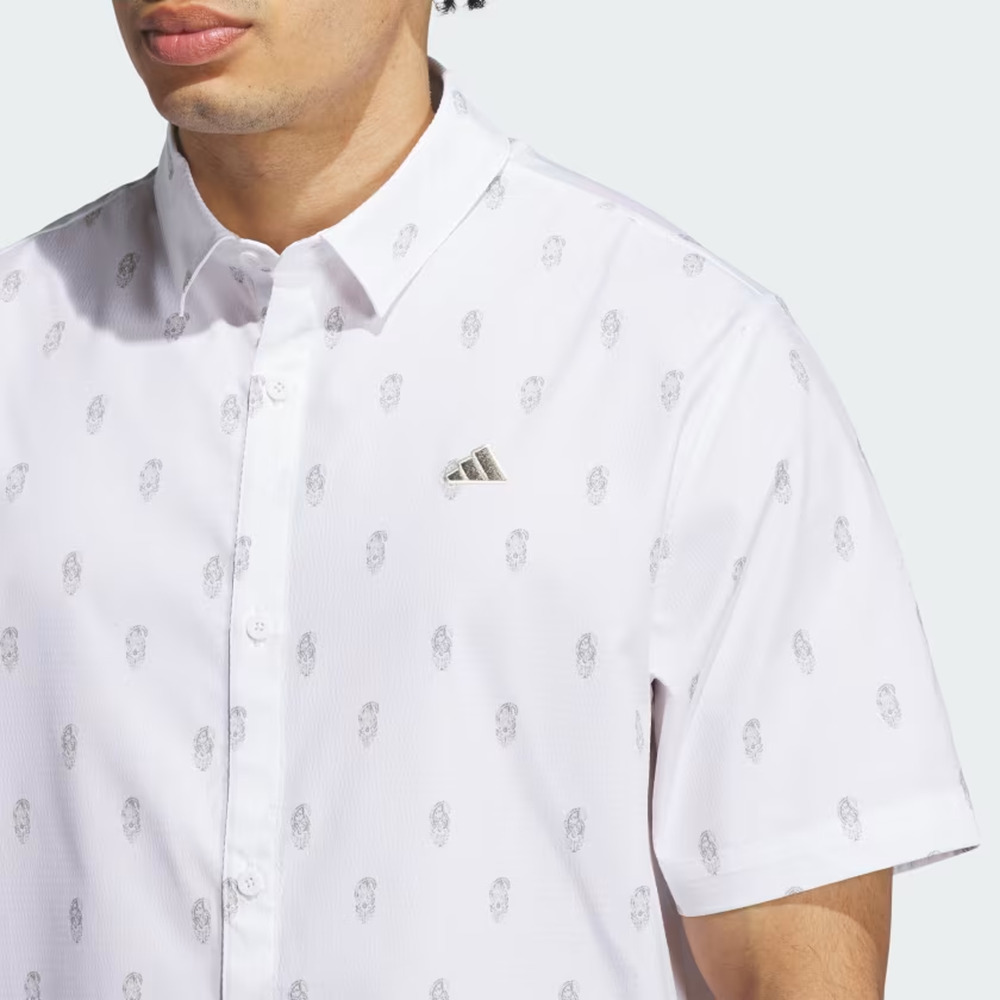 Adidas Go-To Golf Polo Shirt Resort Button Down Short Sleeve Stretch Mens Size L